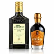 【Laudemio】San Michele 森米西爾特級冷壓初榨橄欖油250ml+Acetara巴薩米克醋三星黃標250ml 油醋組
