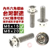 台灣製造CP值超高品 M6 高品質白鐵螺絲 304不鏽鋼 CNC 內外六角螺絲 M6螺絲 白鐵不銹鋼 不鏽鋼螺絲 防鏽