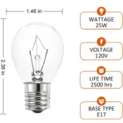 《現貨》熔岩燈燈泡 25W 120V E17