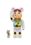 Be@rbrick 庫柏力克熊 BE@RBRICK 招財猫 不二家 蓄光 100％ & 400％