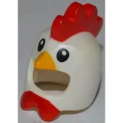 樂高 LEGO 白色 公雞人 頭盔 帽子 公雞頭 人偶 頭套 11262pb01 71000 White Chicken
