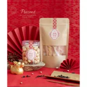 ☆╮Jessice 雜貨小鋪╭☆新年 春節  謹賀新春 禮品 包裝用品4.4x11.3cm 紙封 貼紙 24枚/包$30