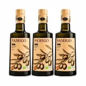 【FAMIGO】法米戈 西班牙原裝 冷壓特級初榨橄欖油 500ml×3入 嚴選款(可生飲/酸度小於0.22%/橄欖為Picual)
