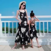 【親子裝】 親子裝 母女裝 親子洋裝 母女洋裝 夏季親子裝 韓系親子裝 度假風親子裝 沙灘裙 親子沙灘裙 大擺洋裝