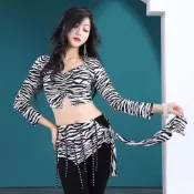 臺灣出貨 肚皮舞服 肚皮舞衣 肚皮舞上衣 肚皮舞服飾 舞娘肚皮舞舞蹈練功服裝秋冬新品東方舞蹈服錶演服套裝褲裝
