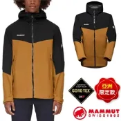 【MAMMUT 長毛象】AF 男 Convey Tour HS Hooded 輕量 GORE-TEX 防水防風透氣外套.夾克_1010-28451-7507 獵豹褐