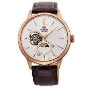 大高雄鐘錶城 Orient 東方錶Sun & Moon 系列 日月相錶 RA-AS0102S/白面41.5mm｜樂天領券現折★全館特惠中★指定刷卡回饋10%