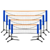 (店+)【調升降+鍍鋅】🔥羽球+匹克球網架 便攜式 羽球網架 可升降 羽球網 匹克球網架 鍍鋅管加厚 羽球架 匹克球架 羽毛球