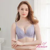 【Kanier卡妮兒內衣】大罩杯內衣 隱形提托  集中包覆 防外擴 忘憂戀語 ( C-F 罩杯 紫色 )