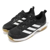 【adidas 愛迪達】排羽球鞋 Ligra 7 M 男鞋 女鞋 黑 膠底 支撐 皮革 訓練 運動鞋(FZ4658)