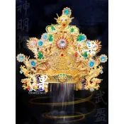 《大溪神桌 果真興佛具》  關公 關聖帝君 帝君 神明帽 關公帽 男神 神像 神像訂做 客製化神像 @大溪神桌