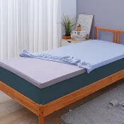 【Costco好市多】睡綿綿 單人舒眠記憶釋壓床墊 91公分 X 190公分 X 5公分 藍 Deep Sleep Memory Foam Pressure-Relieving Pad Single Size 91 cm X 190 cm X 5 cm Blue