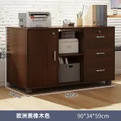 桌邊櫃 移動櫃 辦公櫃鐵櫃 活動櫃 三層櫃  文件櫃辦公室木質帶鎖小櫃子移動收納櫃抽屜櫃帶輪桌下儲物櫃矮櫃