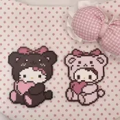 精品推薦🌸【6.3】kitty像素拼豆可愛鑰匙扣掛飾情侶掛件學生包包閨蜜超萌爆款招財