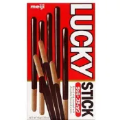 Meiji明治 Lucky巧克力口味棒狀餅乾 45g【萬家福】