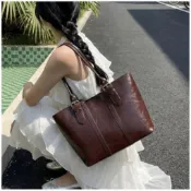 𝐇𝐚𝐧𝐚𝐚ᵕ̈ ｜焦糖瑪奇朵🤎復古超大容量肩背包 手提包 通勤包