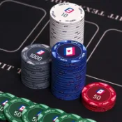 【優選】高端陶瓷籌碼套裝專業高檔poker幣定製有面值無面值40mm籌碼10片限定