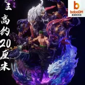 波波折扣社 【地獄之王】索隆手辦 海賊王手辦 動漫手辦 模型雕像 羅羅諾亞索隆 閻魔刀 鬼氣九刀流 戰鬥姿態 收藏級擺件