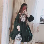 萬聖節女裝 大裙擺長洋裝 洛麗塔裙子 軟妹裙荷葉邊日系連衣裙 女學生可愛女裝