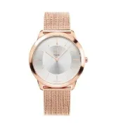 【CALVIN KLEIN】minimal系列 簡約玫瑰金色系 米蘭錶帶 手錶 女錶 CK錶 40mm 情人節(K3M21626)