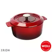 【百利市購物中心】《WOLL》德國歐爾IRON 琺瑯鑄鐵鍋24cm_紅