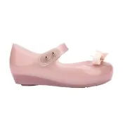 【Melissa】蝴蝶結魚口楔型娃娃鞋-幼童(粉色) 防潑水