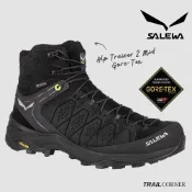 【SALEWA 義大利】ALP TRAINER 2 MID GORE-TEX 登山鞋 男 黑｜中筒多功能戶外鞋防水健行鞋