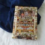 書衣書衣卡通插畫野薔薇村純棉布料書套手賬本書皮可訂製手工保護外殼