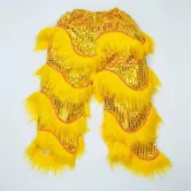【桃園出貨】兒童舞獅醒獅褲子舞獅服裝兒童表演服裝舞臺演出服舞獅褲表演專用