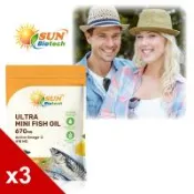 【Sun日落恩賜】超純淨迷你魚油軟膠囊x3袋組(30粒/袋)