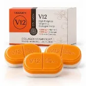 韓國V12濃厚膠原維C澎潤美白皂3入