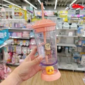 [Be Woman］現+預 韓國 大創 Daiso kakao friends 春植 塑膠 冷水杯 水壺 公仔 附吸管