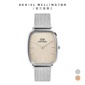 【Daniel Wellington】Marlon 32x36,30mm 復古織紋金屬方錶-兩色可選