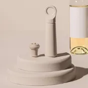 《Vacu Vin》荷蘭 Loop抽真空器+酒瓶塞-象牙白-- 紅酒塞 真空瓶塞 保鮮瓶塞 葡萄酒塞