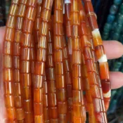 【綺綺愛編織】12*8mm 紅瑪瑙桶珠 DIY串珠 瑪瑙 原住民配飾 排灣族 阿美族 魯凱族