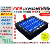 【CKM】6層 抗菌 BOSCH 博世 AM-101 GS-201 無毒 PM2.5 活性碳靜電濾網 智能車用空氣清淨機