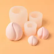 現貨【矽膠模具】壽桃組合 大中小號 生日壽桃立體桃子 矽膠模具 翻糖蛋糕裝飾 巧克力模