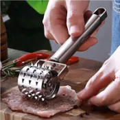 🎀好物推薦✨不鏽鋼滾動鬆肉錘 嫩肉鬆肉錘 打肉錘 牛排錘 豬排雙面錘 實心多功能打肉錘 加厚滾動打肉錘