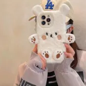 韓國毛絨小熊 redmi 紅米15 紅米15C 手機殼 可愛卡通 毛絨殼 冬天毛茸茸 冬季暖手保暖 學生 保護套 殼作