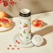 【乾唐軒】石榴花開保溫杯  330ml(雪花白/牙白)