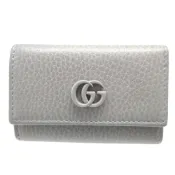 【DOKODEMO】成色極佳 Gucci GG Marmont 456118 皮革灰色六環鑰匙包 0797 [二手] GUCCI