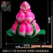 年福星高照老人生日壽桃大吉大利佛前蠟燭壽蠟燭生日壽【塊素出