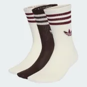 adidas 愛迪達 襪子 中筒襪 運動襪 籃球襪 三葉草 三入組 3S CREW S 3P OR 米黑白 KD8253