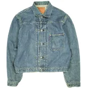 【DOKODEMO】二手 Levi's XX 1st 牛仔夾克，日本製造，1993 年，戰時款，40 碼，靛藍色，大 E，復古外套