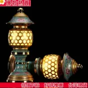 台灣發貨 【110V對燈】神明燈 佛前燈 佛燈 光明燈 神桌燈 財神燈 祖先燈 公媽燈 寺廟供佛燈 佛具琺琅彩日式供燈l
