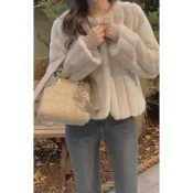 🇰🇷Chloe C. 韓國東大門服飾🇰🇷  eeyou 正韓珍珠貝殼圓領絨毛外套