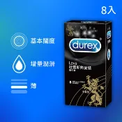 【Durex杜蕾斯】熱愛裝衛生套8片裝王者型
