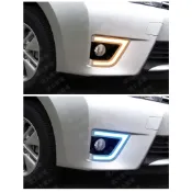 Toyora Altis 11代 專用 ㄈ型 箭型 燈眉【白光日行燈+流水黃光轉向燈+夜間藍光】