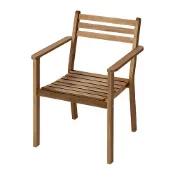 【IKEA 宜家家居】ASKHOLMEN 戶外扶手椅, 深棕色