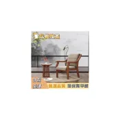 (店+)祥林舒適中式扶手椅 全實木打造 亞麻布原生海綿坐墊 復古風設計 免運限時下殺